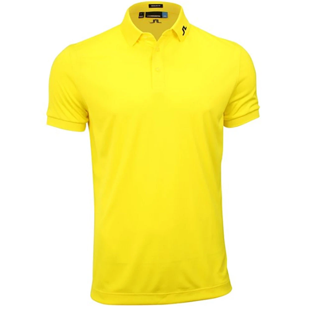 J.Lindeberg J. Lindeberg Tour Tech TX Jersey Yellow Mens Golf Polo