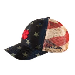 Black Clover Stars And Stripes Mesh Mens Hat