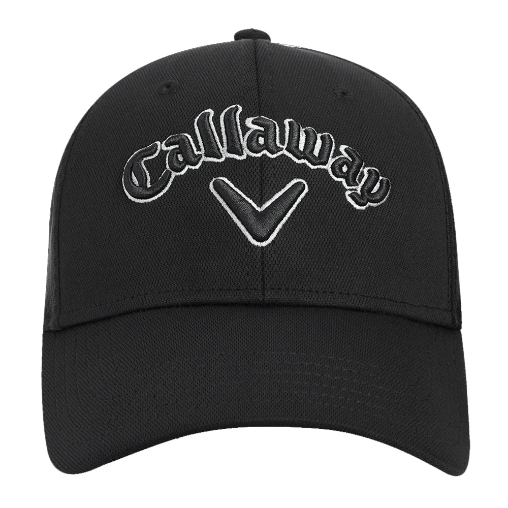 Callaway Mesh Fitted Black Charcoal Mens Cap - Image 3