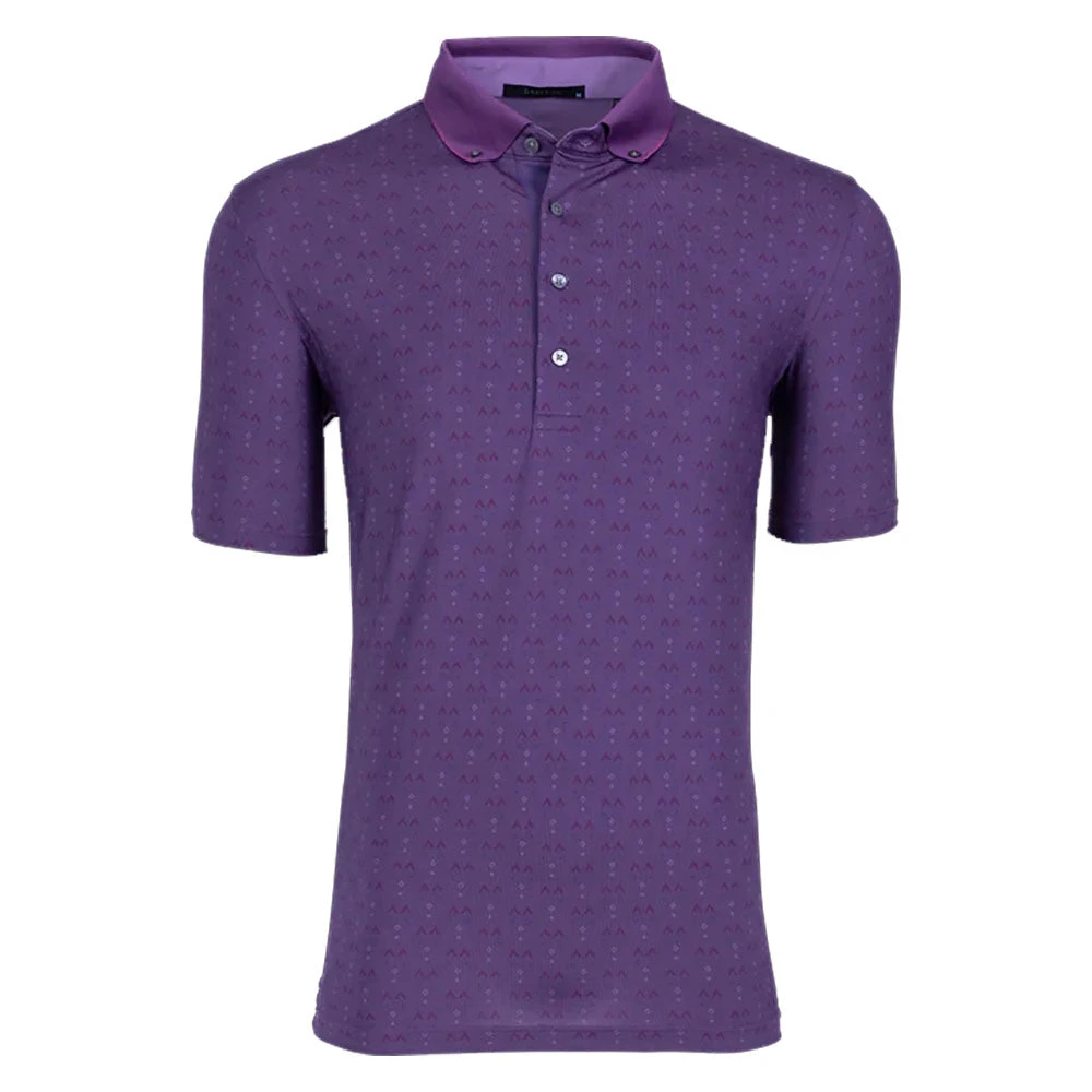 Greyson Deco Wolf Nightshade Mens Golf Polo